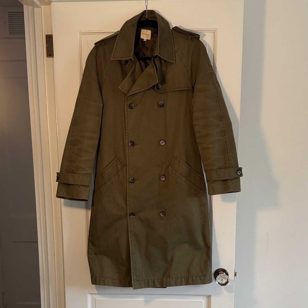 Anine Bing Olive Trench Coat